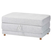 Baxton Studio Sabriel Modern Light Grey Fabric Convertible Sleeper Ottoman